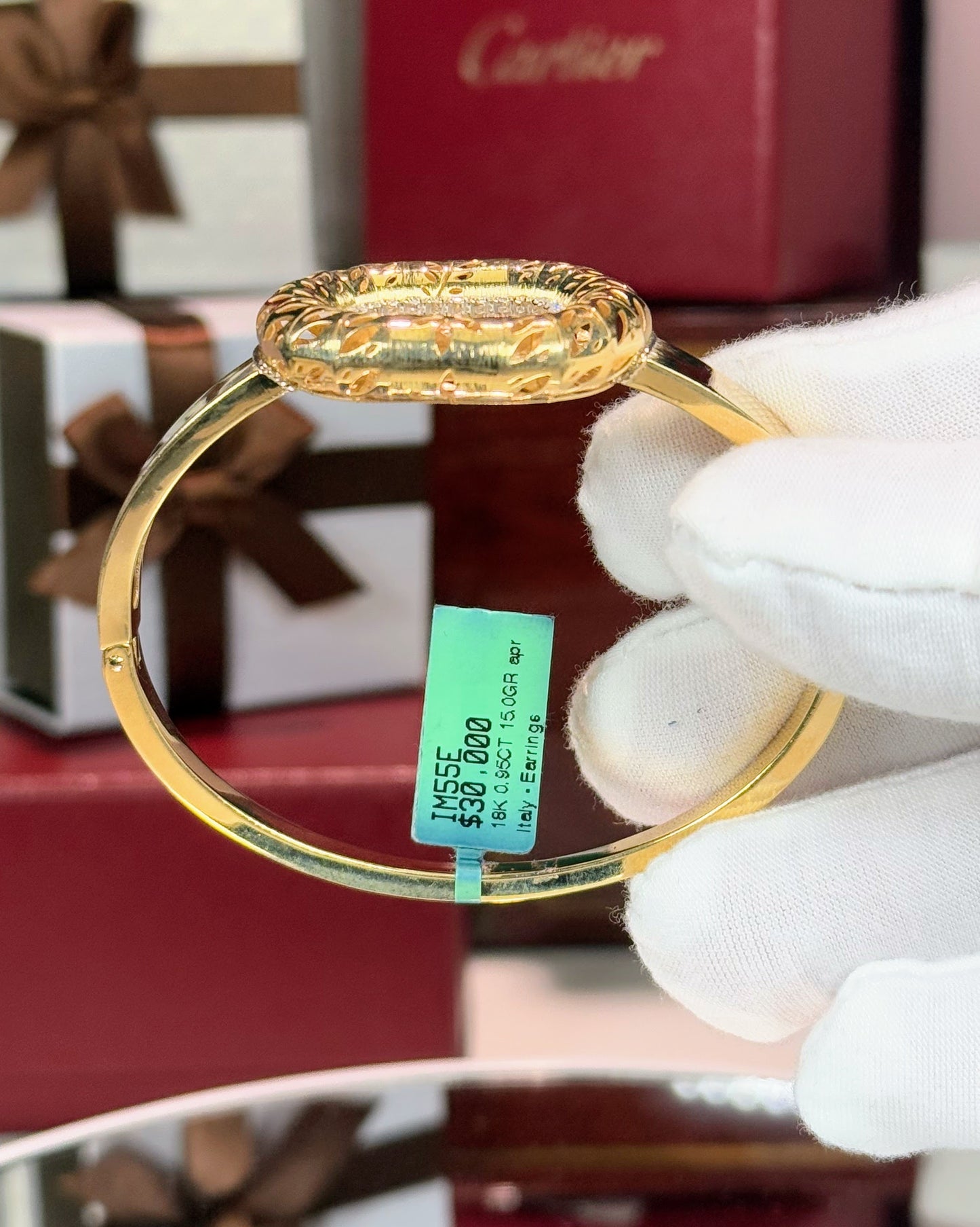 Rope Loop Diamond Bangle