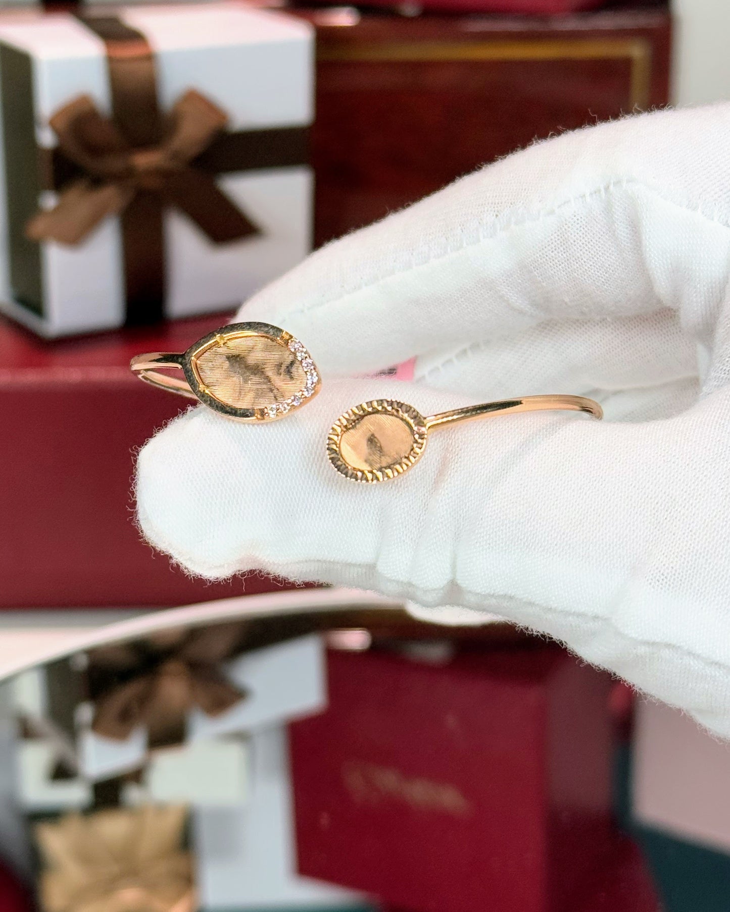 14k Rose Gold Open Cuff Bracelet