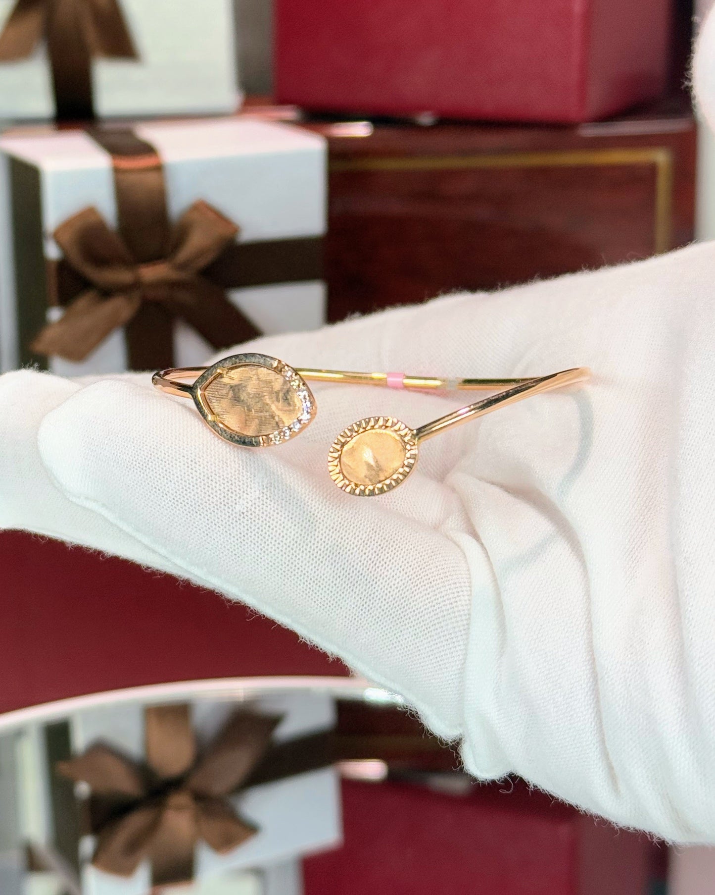 14k Rose Gold Open Cuff Bracelet