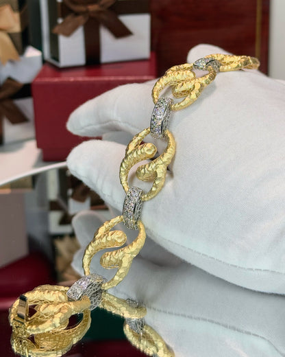 14k Yellow Gold "S" Bracelet