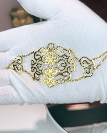 18k Yellow Gold Filigree Bracelet