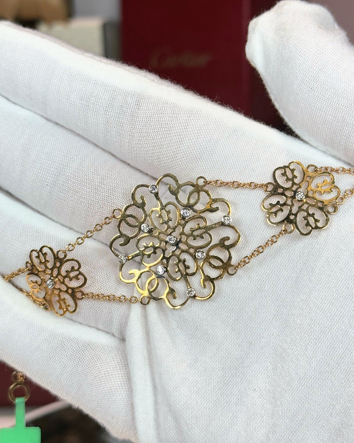 18k Rose Gold Filigree Bracelet