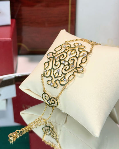 18k Yellow Gold Filigree Bracelet