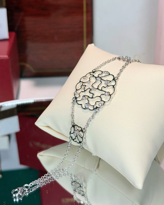 18k White Gold Filigree Bracelet