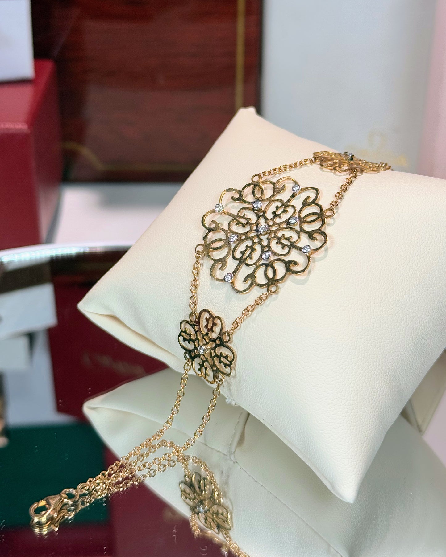 18k Rose Gold Filigree Bracelet