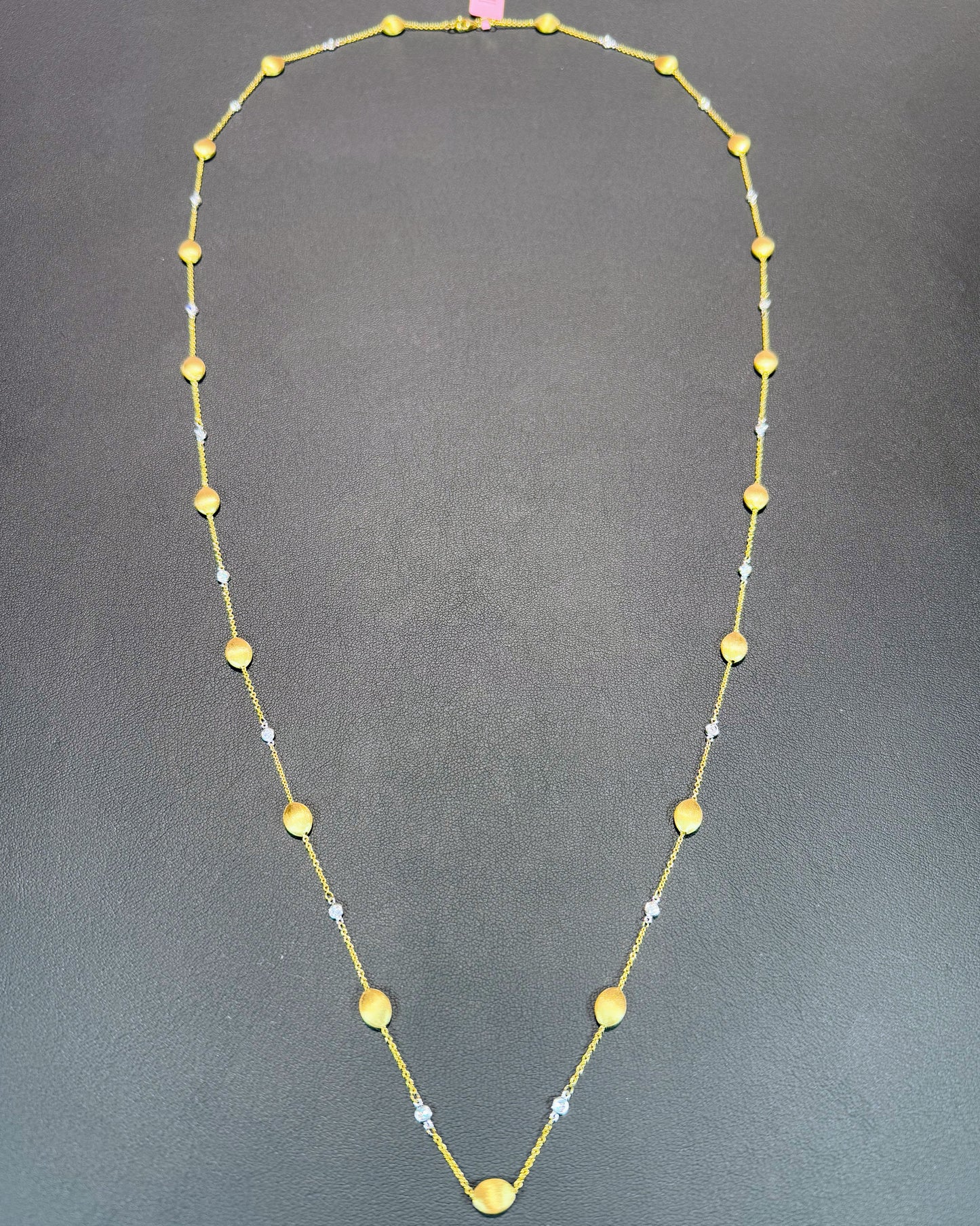 14k Yellow Gold Station Necklace