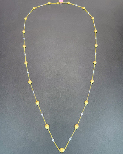 14k Yellow Gold Station Necklace