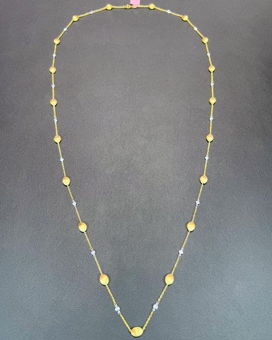 14k Yellow Gold Station Necklace