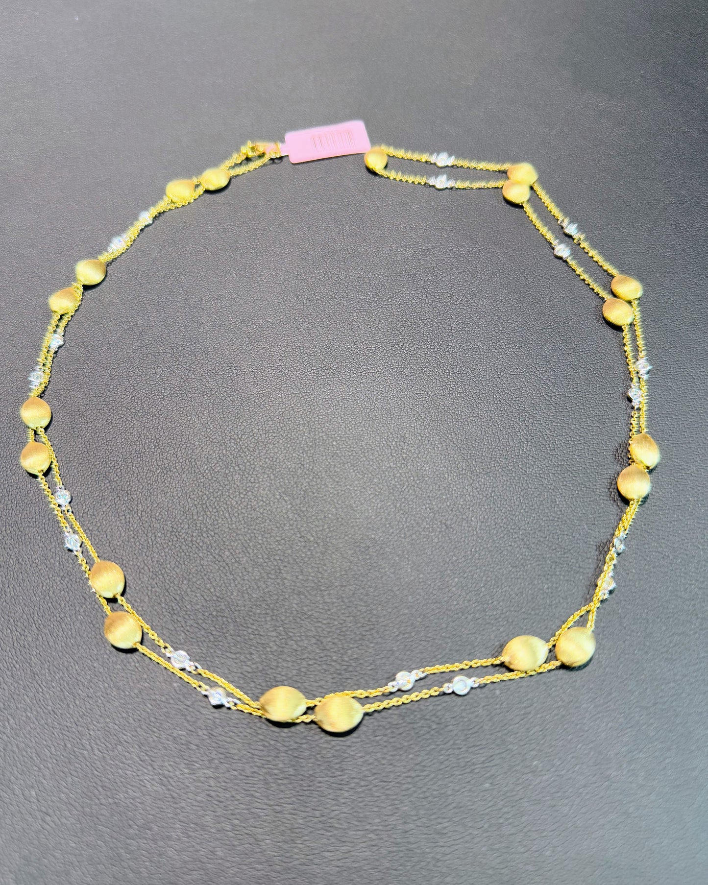 14k Yellow Gold Station Necklace