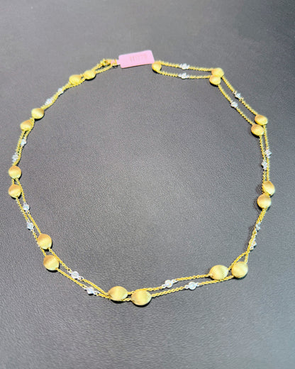 14k Yellow Gold Station Necklace