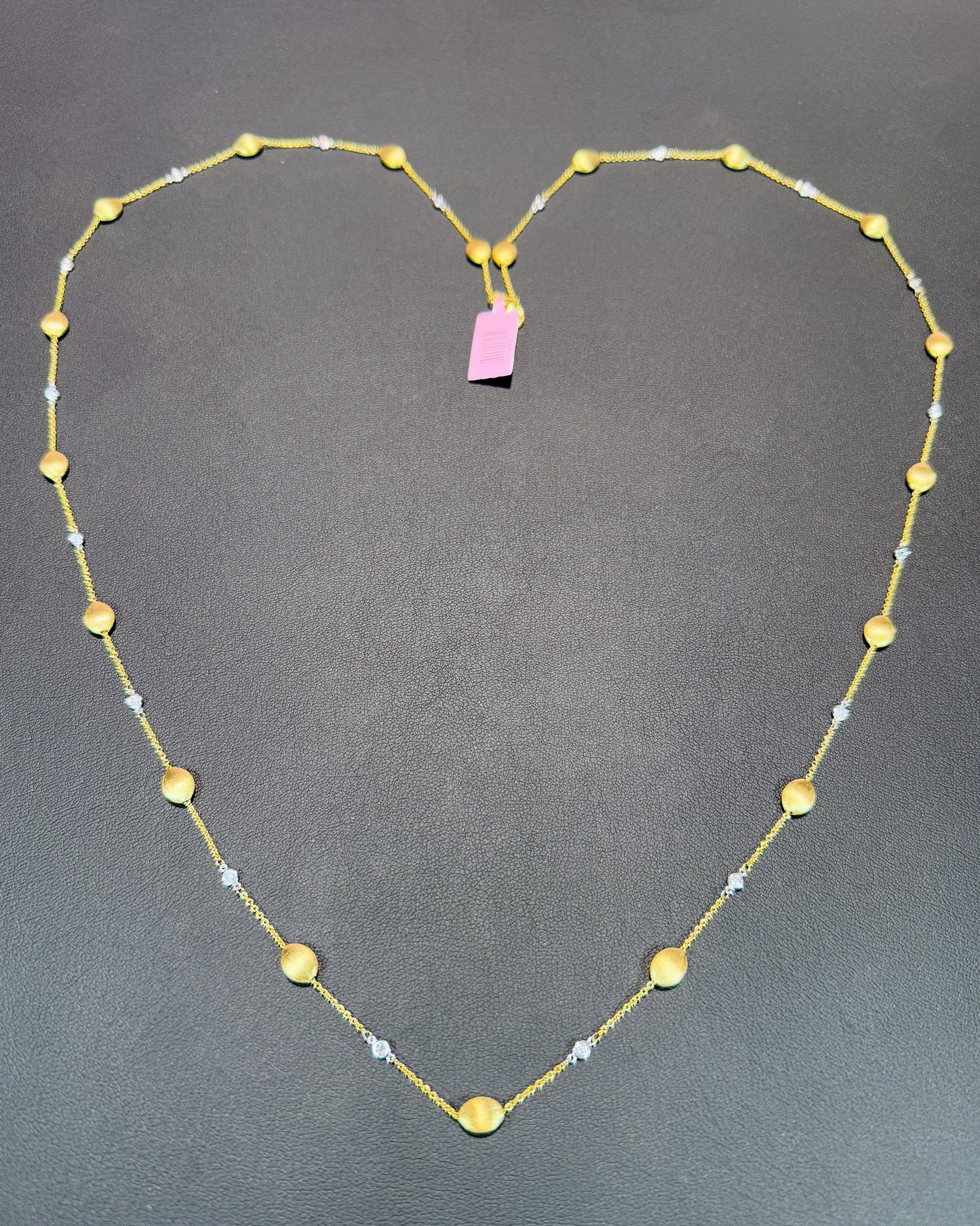 14k Yellow Gold Station Necklace
