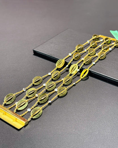 18k Yellow Gold Multi Layer Starfruit Bracelet