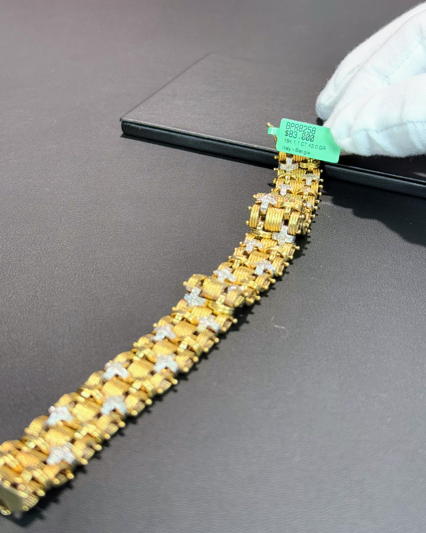 18k Yellow Gold Fortress Diamond Bracelet
