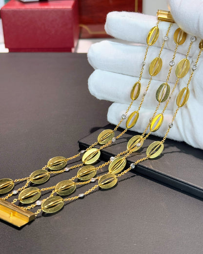 18k Yellow Gold Multi Layer Starfruit Bracelet