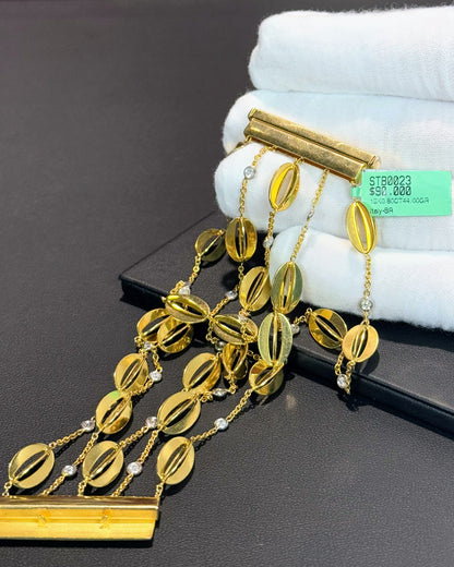 18k Yellow Gold Multi Layer Starfruit Bracelet