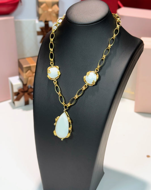 14k Yellow Gold Pendant Chain Necklace