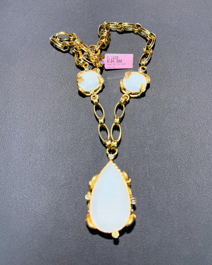 14k Yellow Gold Pendant Chain Necklace
