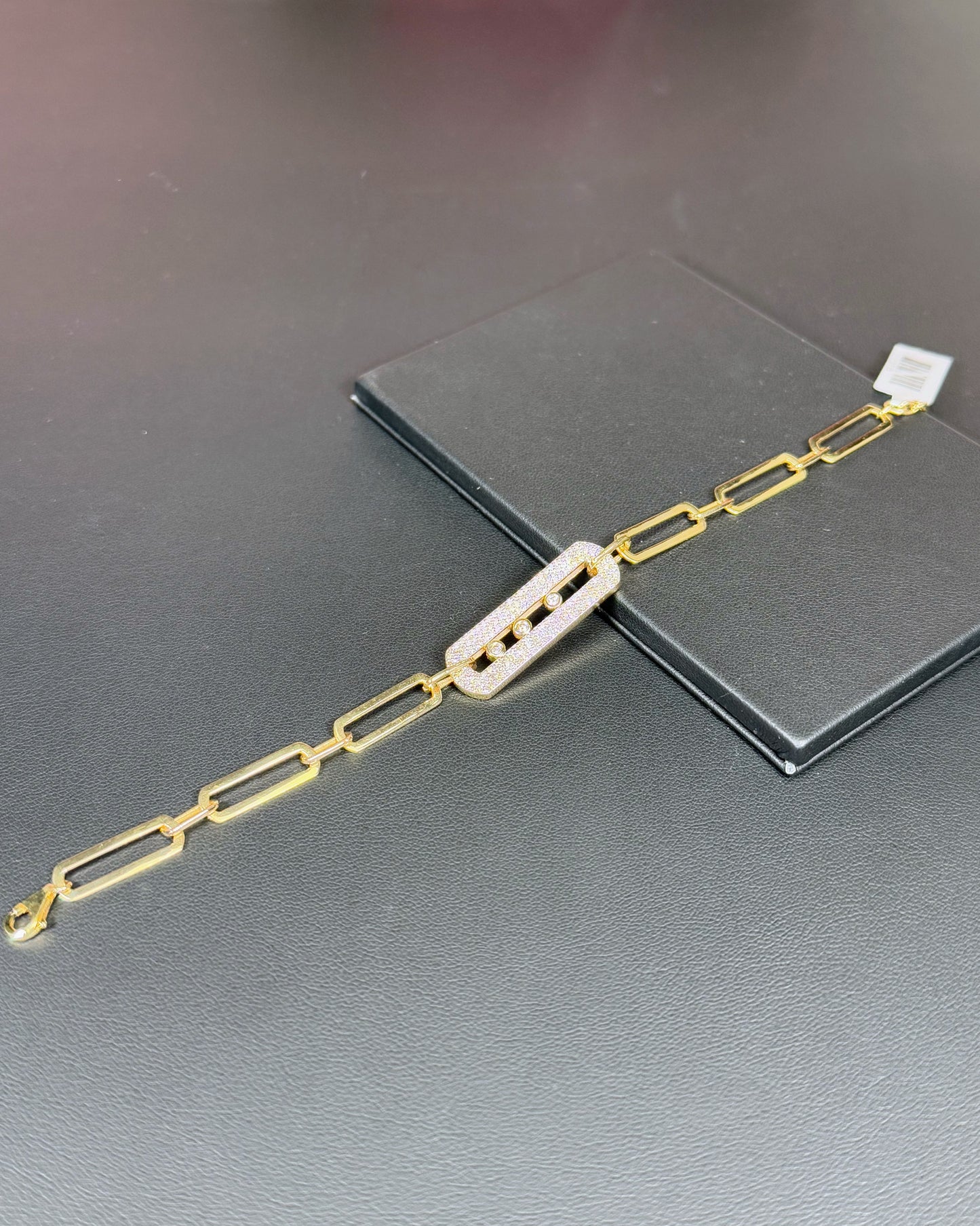 14k Yellow Gold Diamond Bracelet