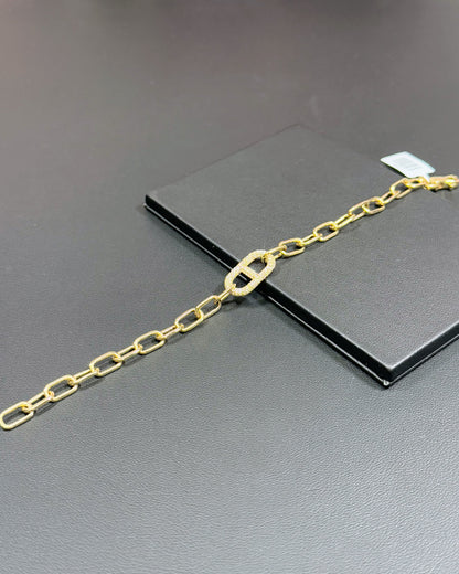 14k Yellow Gold Diamond Bracelet