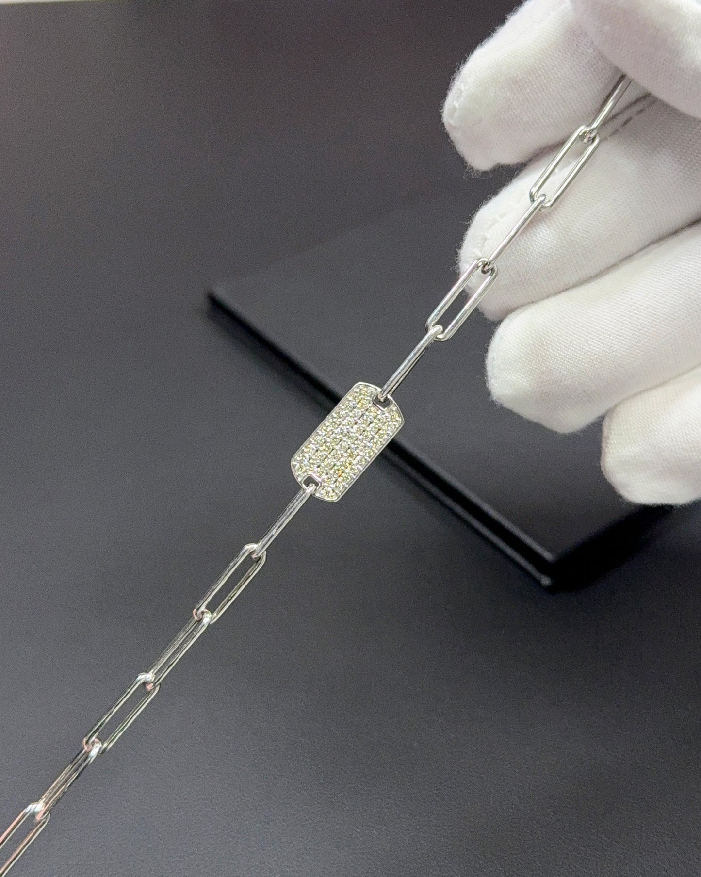 14k White Gold Diamond Bracelet
