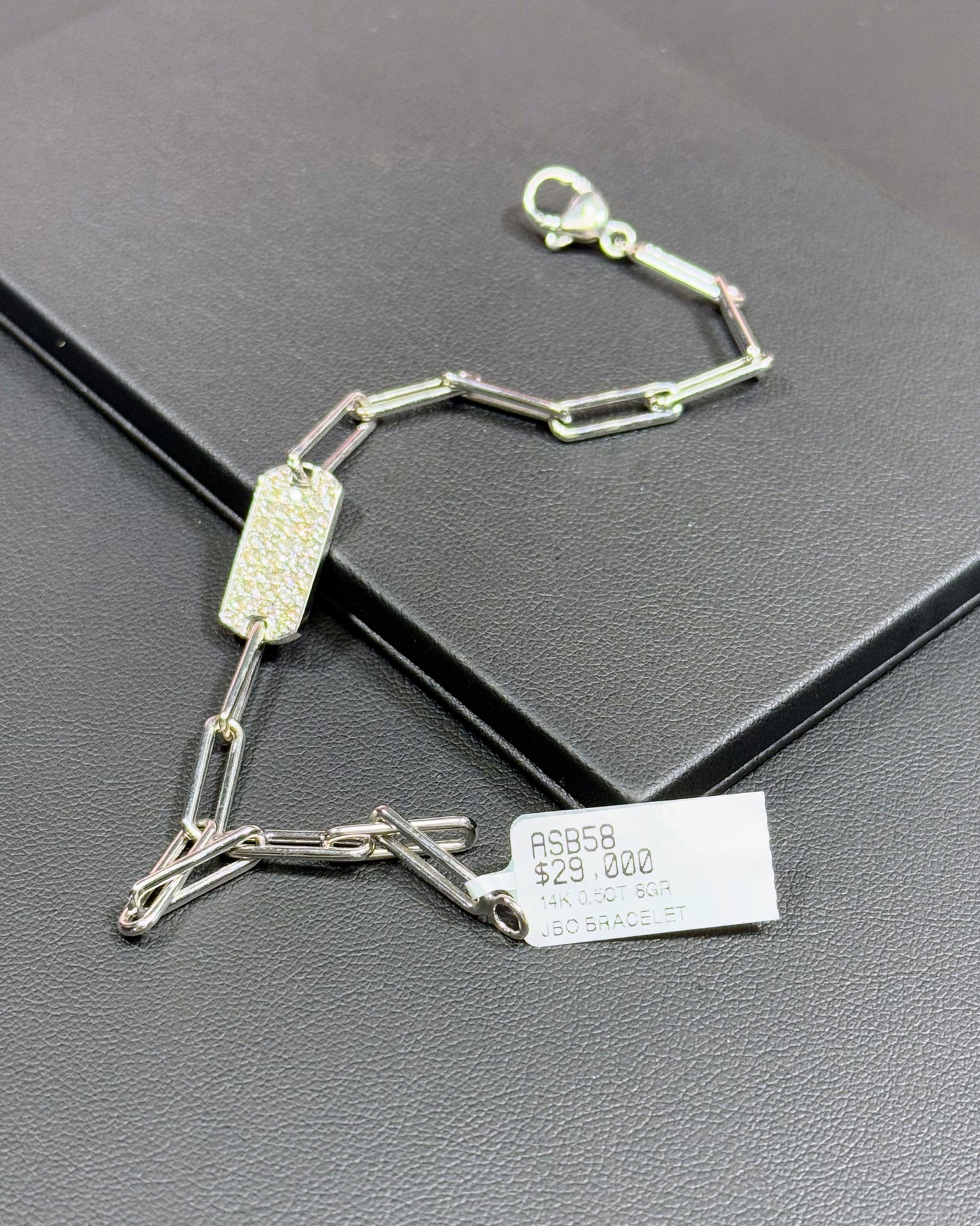 14k White Gold Diamond Bracelet