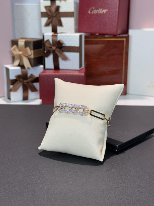 14k Yellow Gold Diamond Bracelet