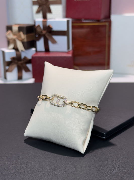14k Yellow Gold Diamond Bracelet