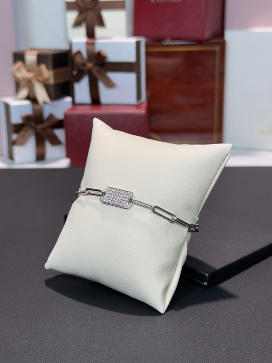 14k White Gold Diamond Bracelet