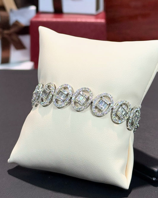 14k White Gold Diamond Bracelet