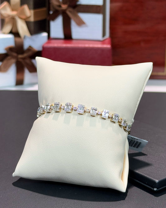 14k Yellow Gold Diamond Bracelet