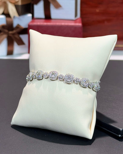 14k White Gold Diamond Bracelet