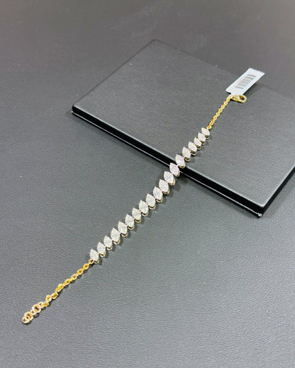 14k Yellow Gold Diamond Bracelet