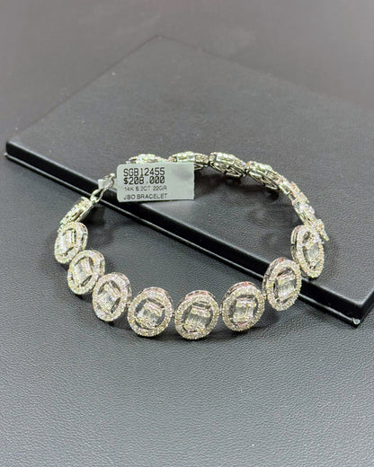 14k White Gold Diamond Bracelet