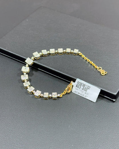 14k Yellow Gold Diamond Bracelet