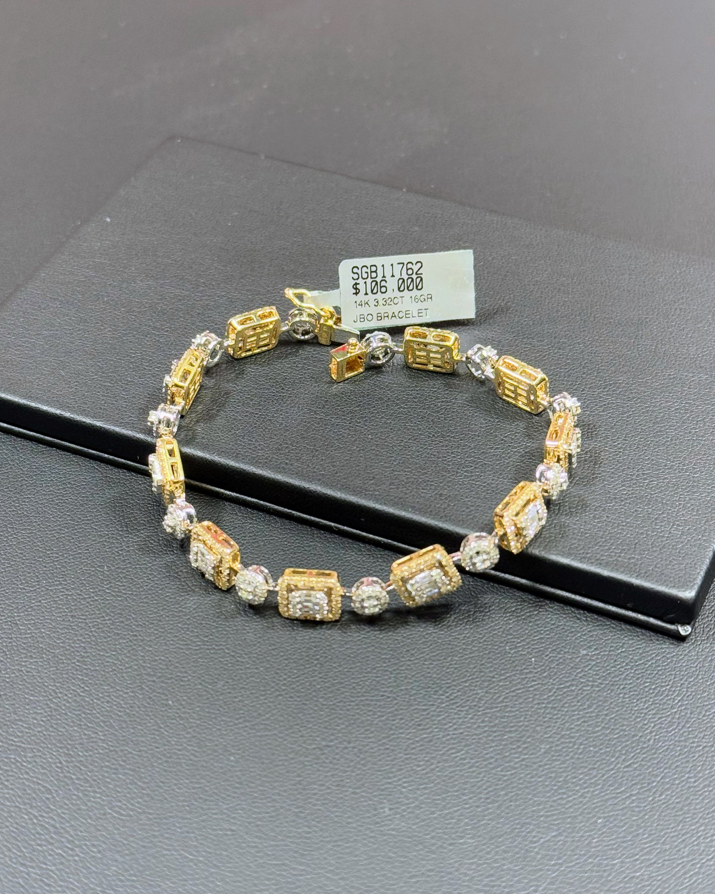 14k Yellow Gold Diamond Bracelet
