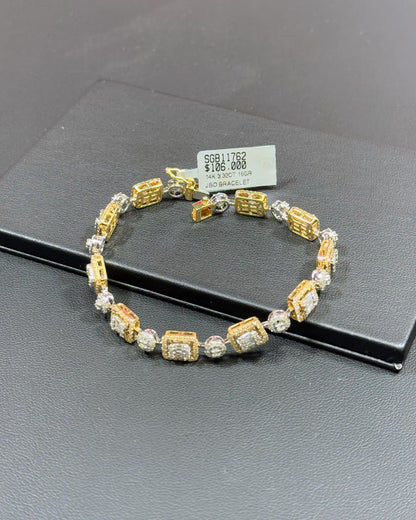 14k Yellow Gold Diamond Bracelet