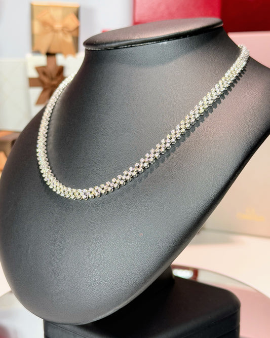 14k White Gold Diamond Necklace