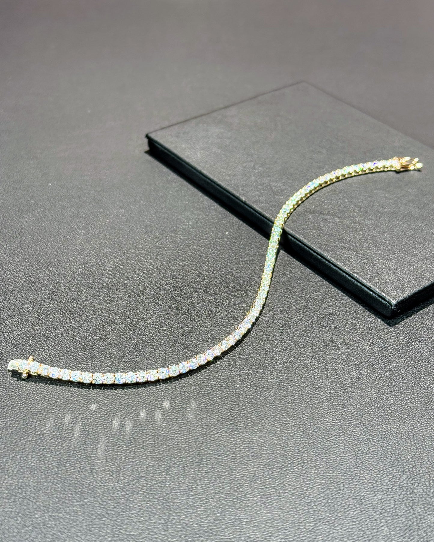 14k Rose Gold Lab Diamond Tennis Bracelet