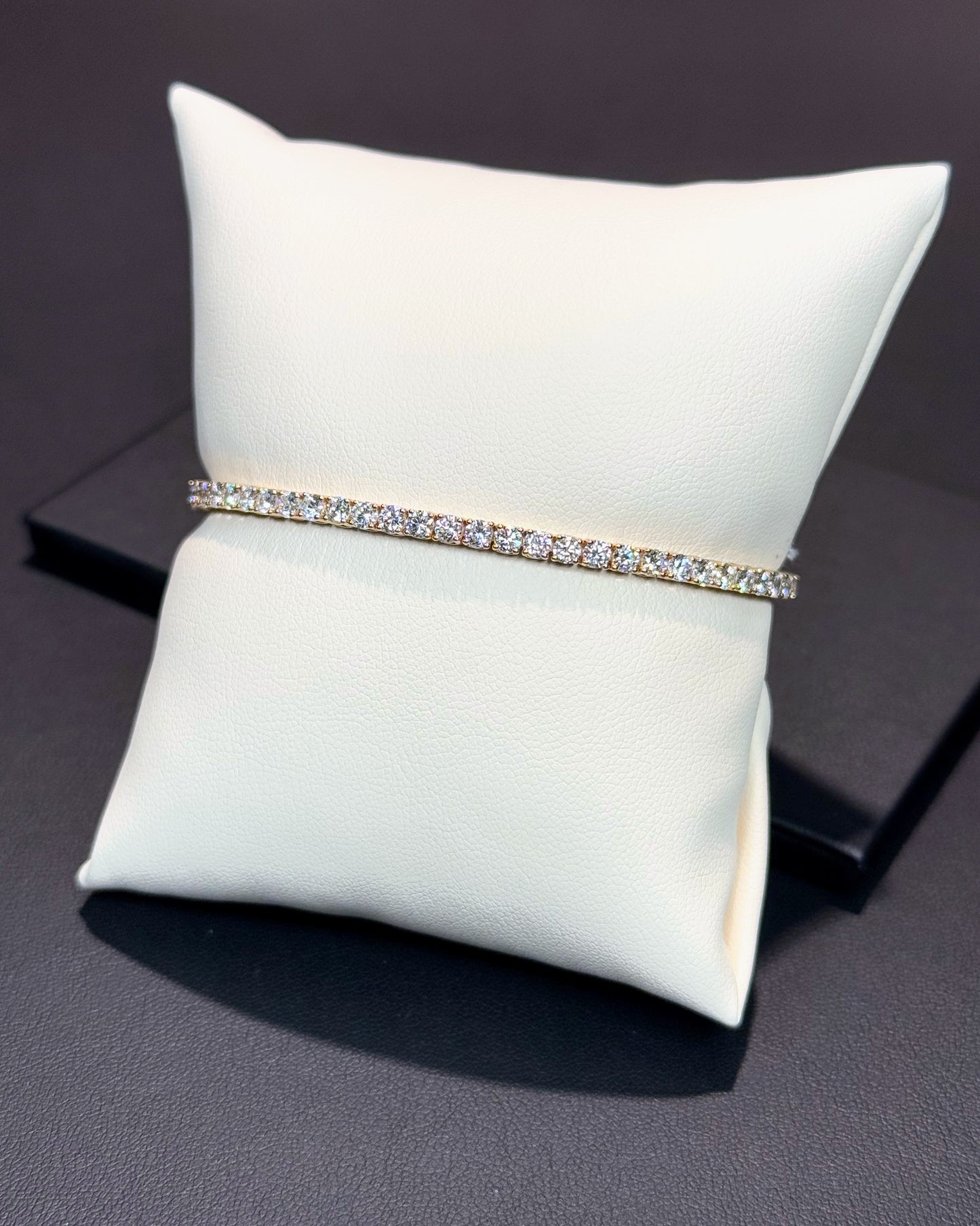 14k Rose Gold Lab Diamond Tennis Bracelet