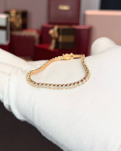 14k Rose Gold Lab Diamond Tennis Bracelet