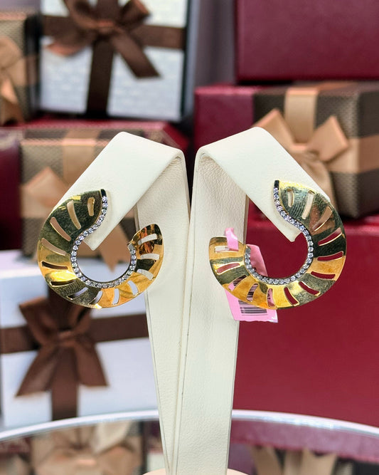 14k Yellow Gold Diamond Earrings