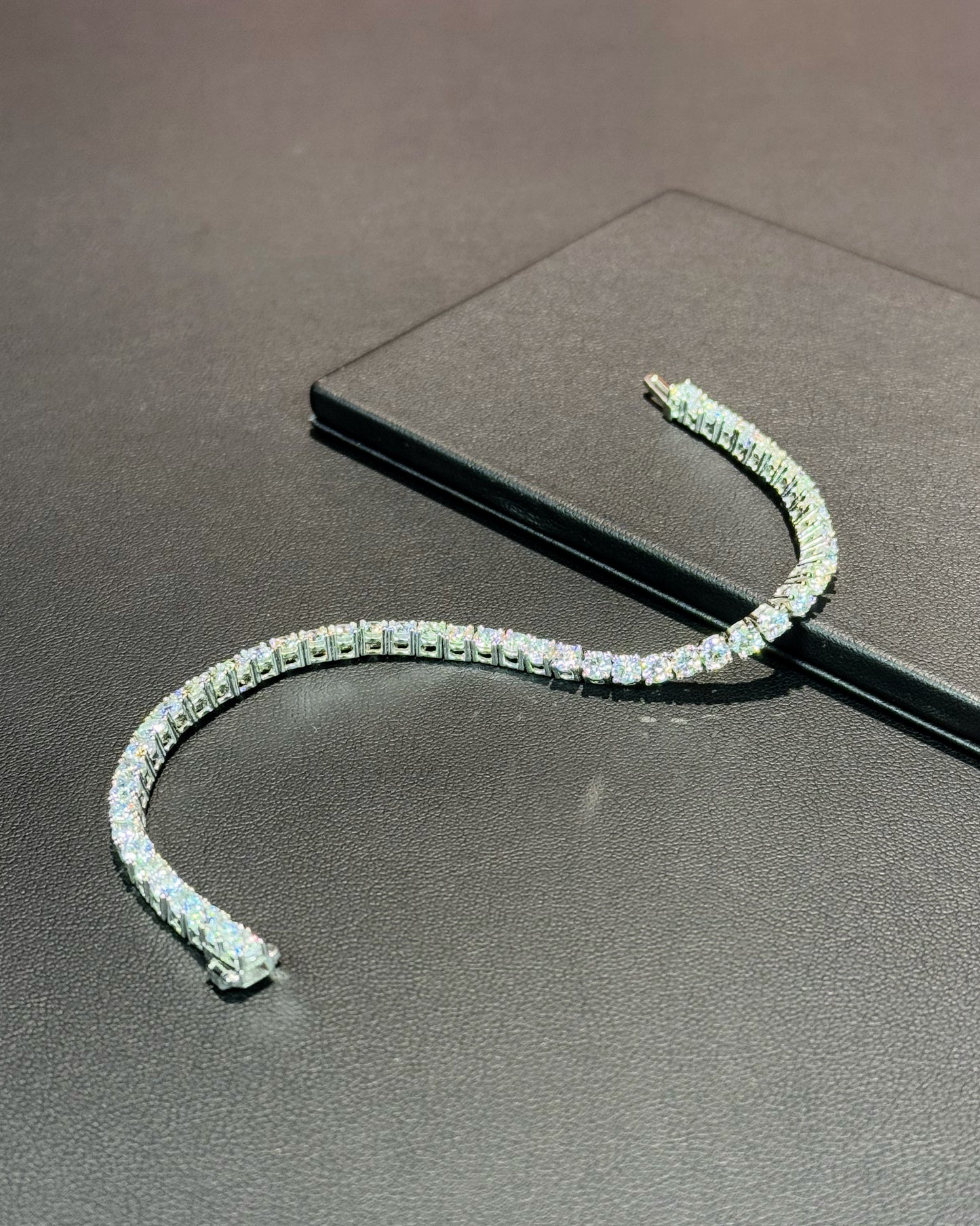 14k White Gold Lab Diamond Tennis Bracelet