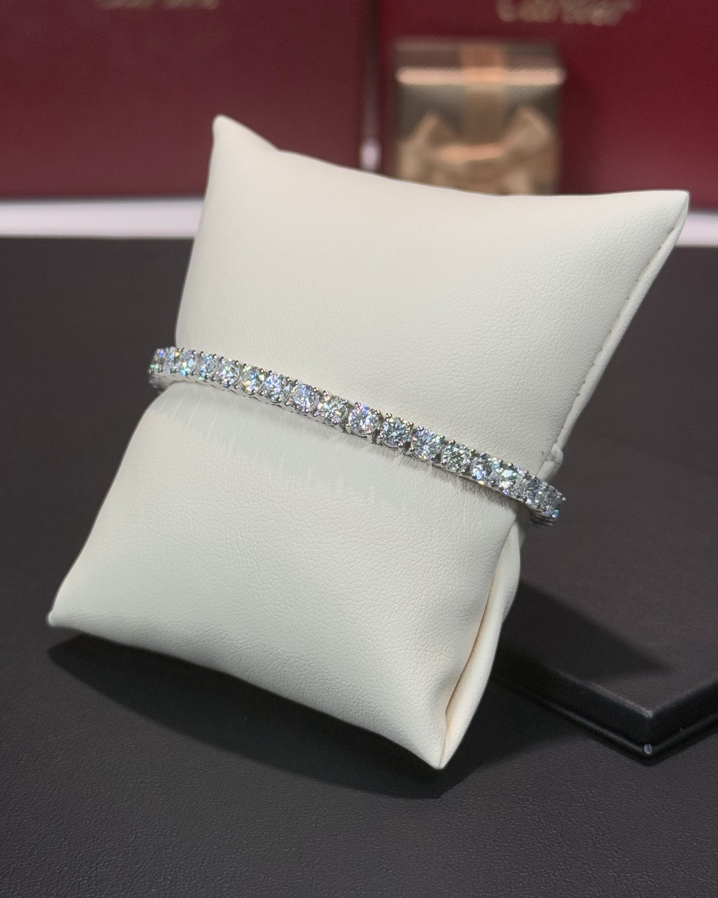 14k White Gold Lab Diamond Tennis Bracelet