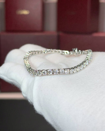 14k White Gold Lab Diamond Tennis Bracelet