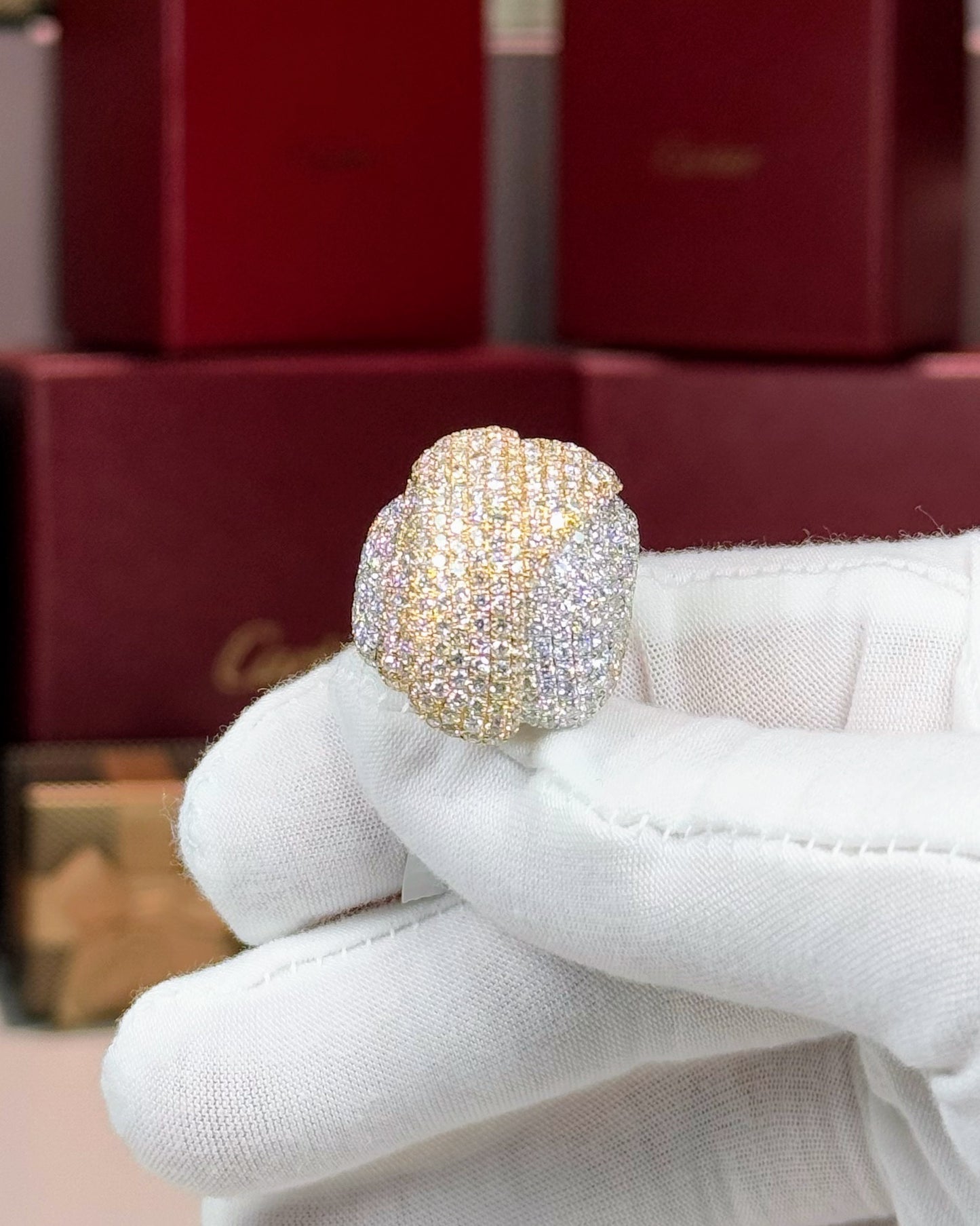14k 2 Color Diamond Ring