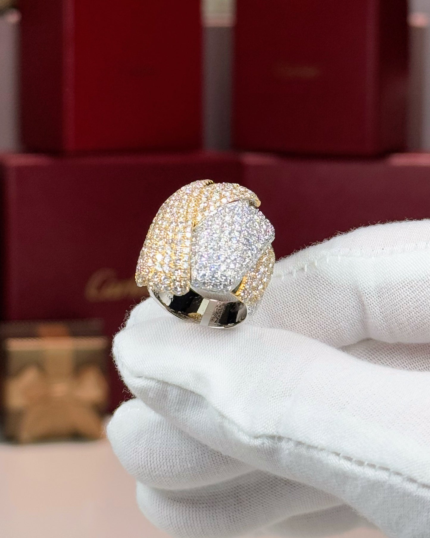 14k 2 Color Diamond Ring