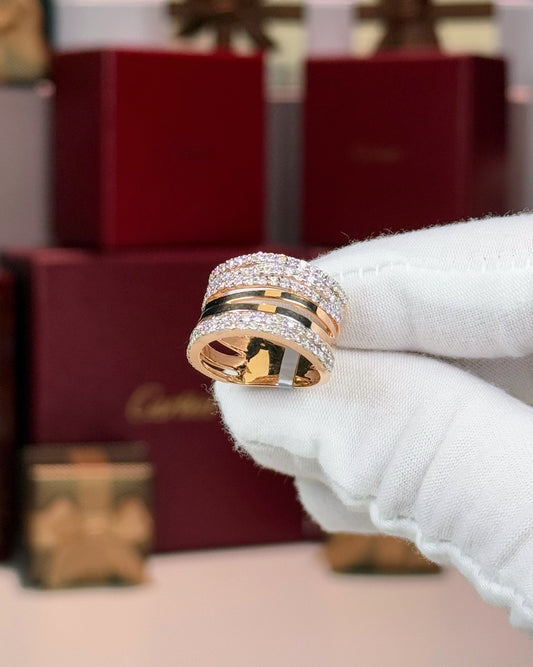 14k Rose Gold Layer Diamond Ring
