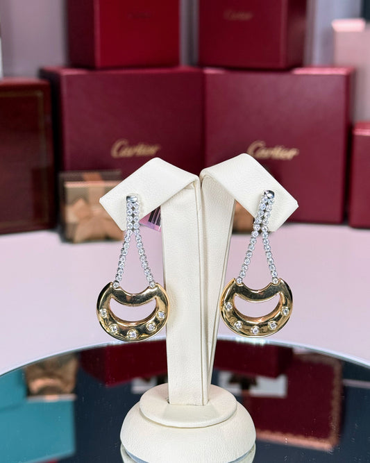 14k Yellow Gold Diamond Earrings