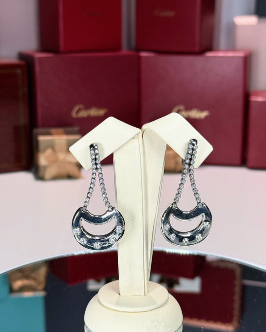 14k White Gold Diamond Earrings