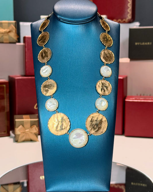 18k Rose Gold Station Necklace